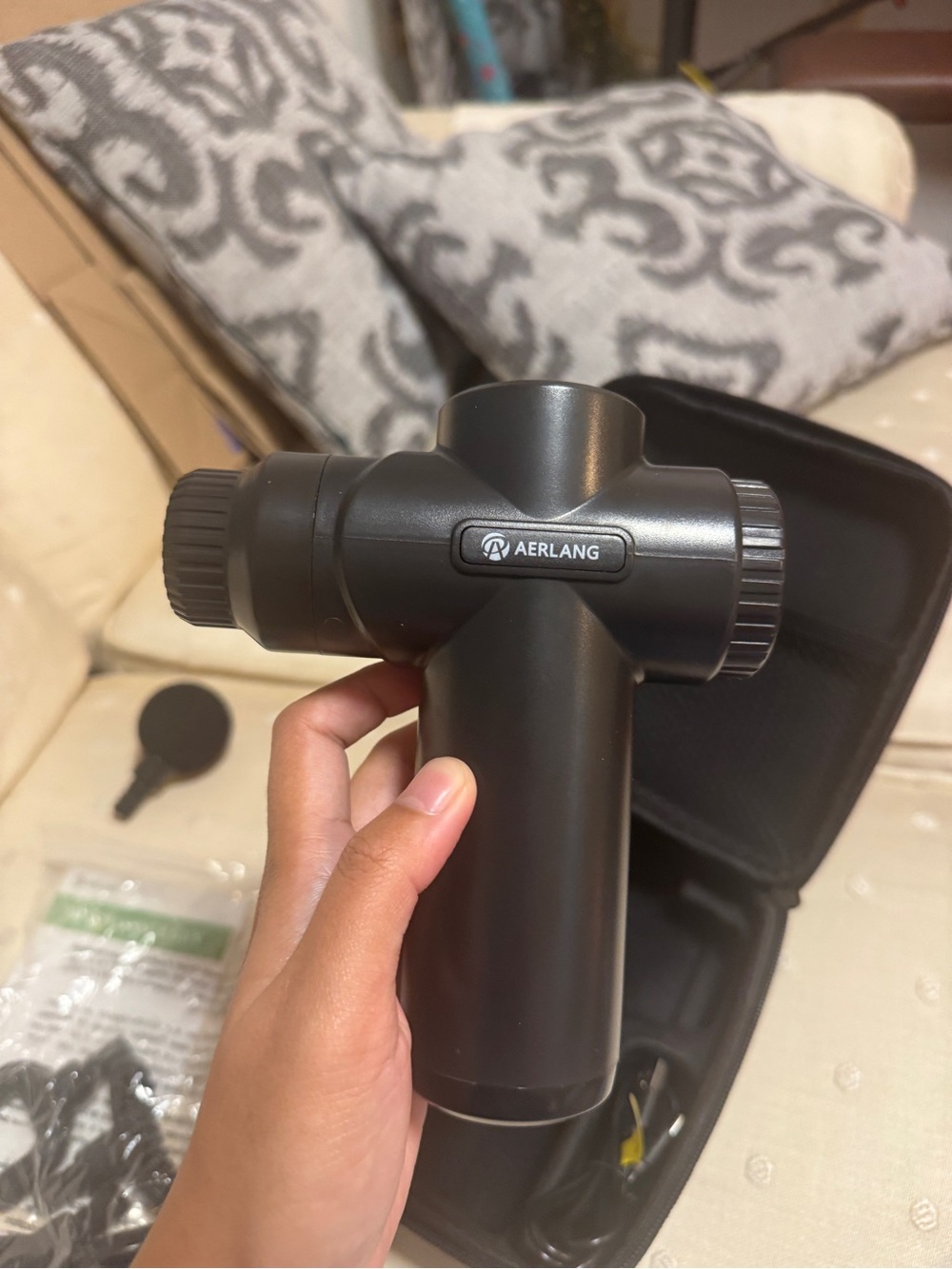 Black Percussion Massage Gun - Portable Muscle Massager